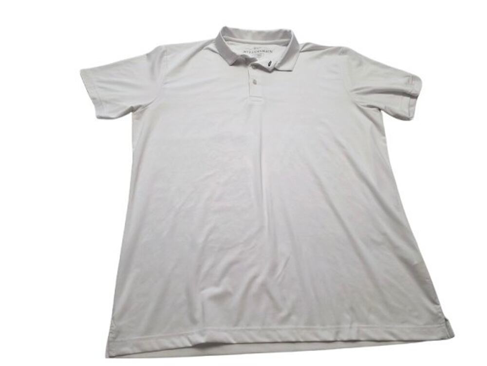 Mizzen Main Performance Polo Shirt Mens XL Short Sleeve Pullover White Golf